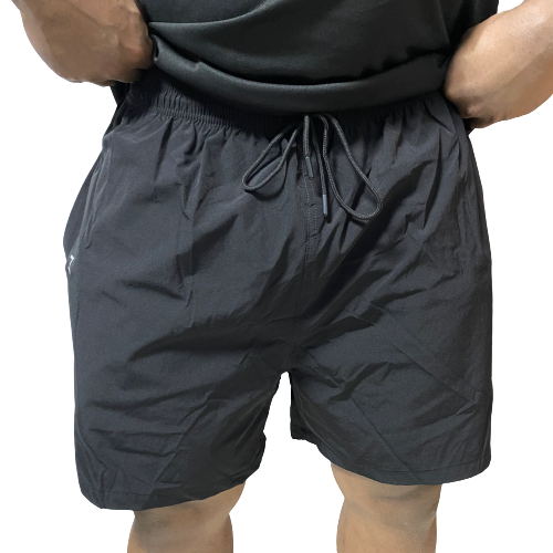 Essential quick dry training men shorts with elastic band waist (7 inch inseam) cutting bigger XL can wear L