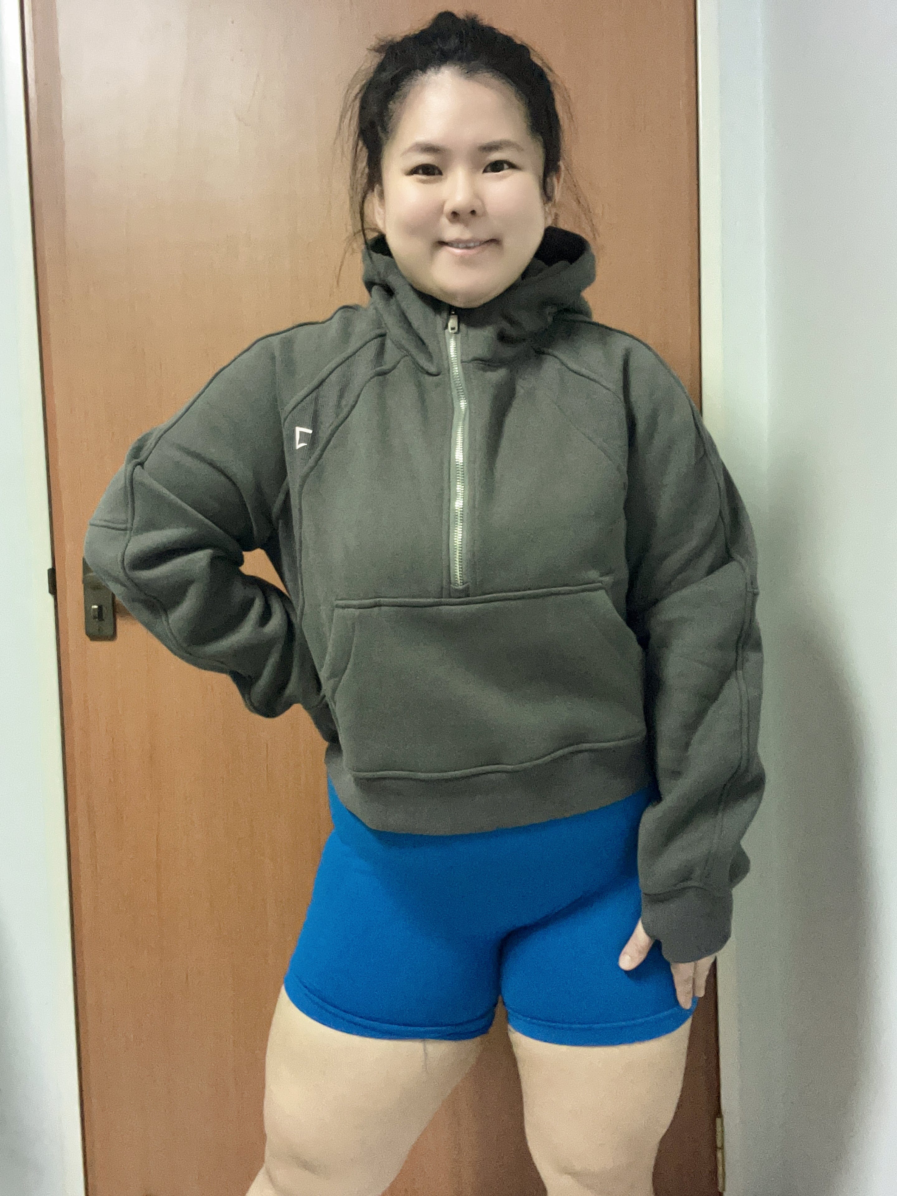 Ember half zipper fleece jacket with metal zipper (stick to true size or size up)
