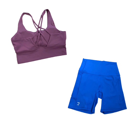 Energy longline bra 6 inch inseam shorts set (with pockets) - 21 colours